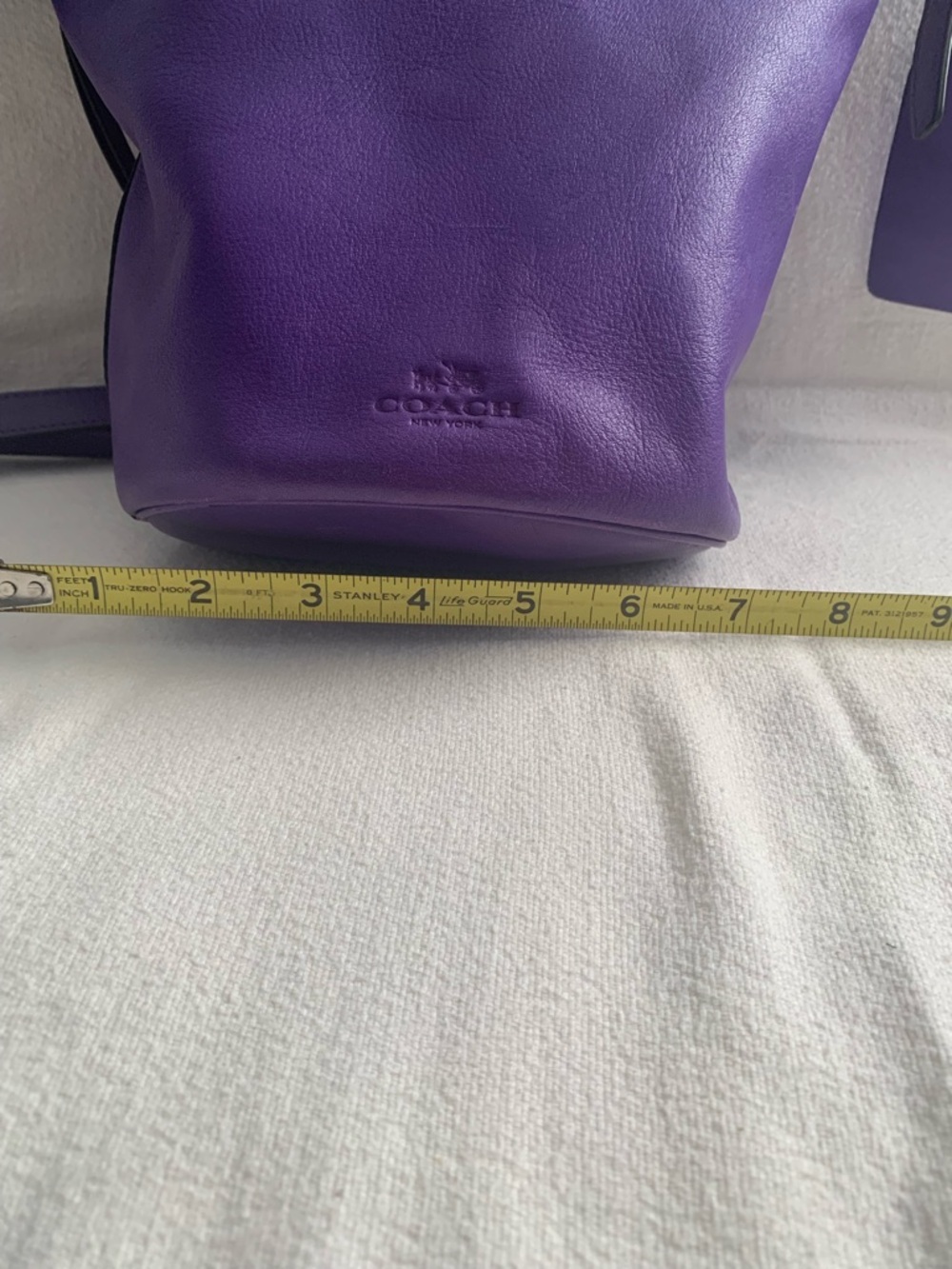 Vintage 2014 Coach Bleaker Sport Mini Duffle Purple Cross Body Bag - Picture 9 of 16